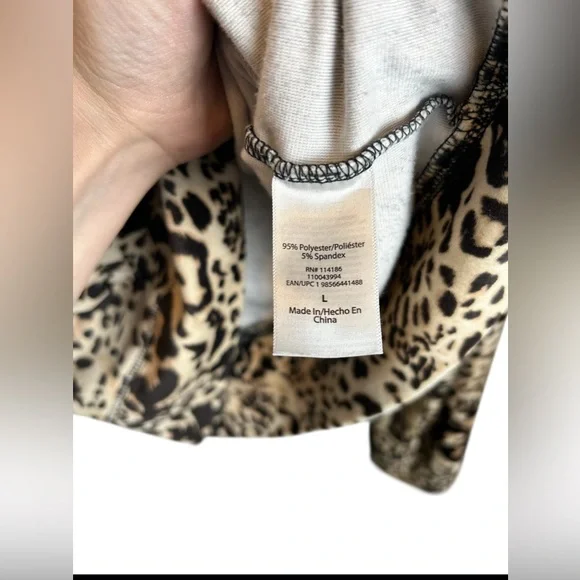Juicy Couture OG Ocelot Velour Cheetah Print Bling Hoodie Size Large - Picture 5 of 6